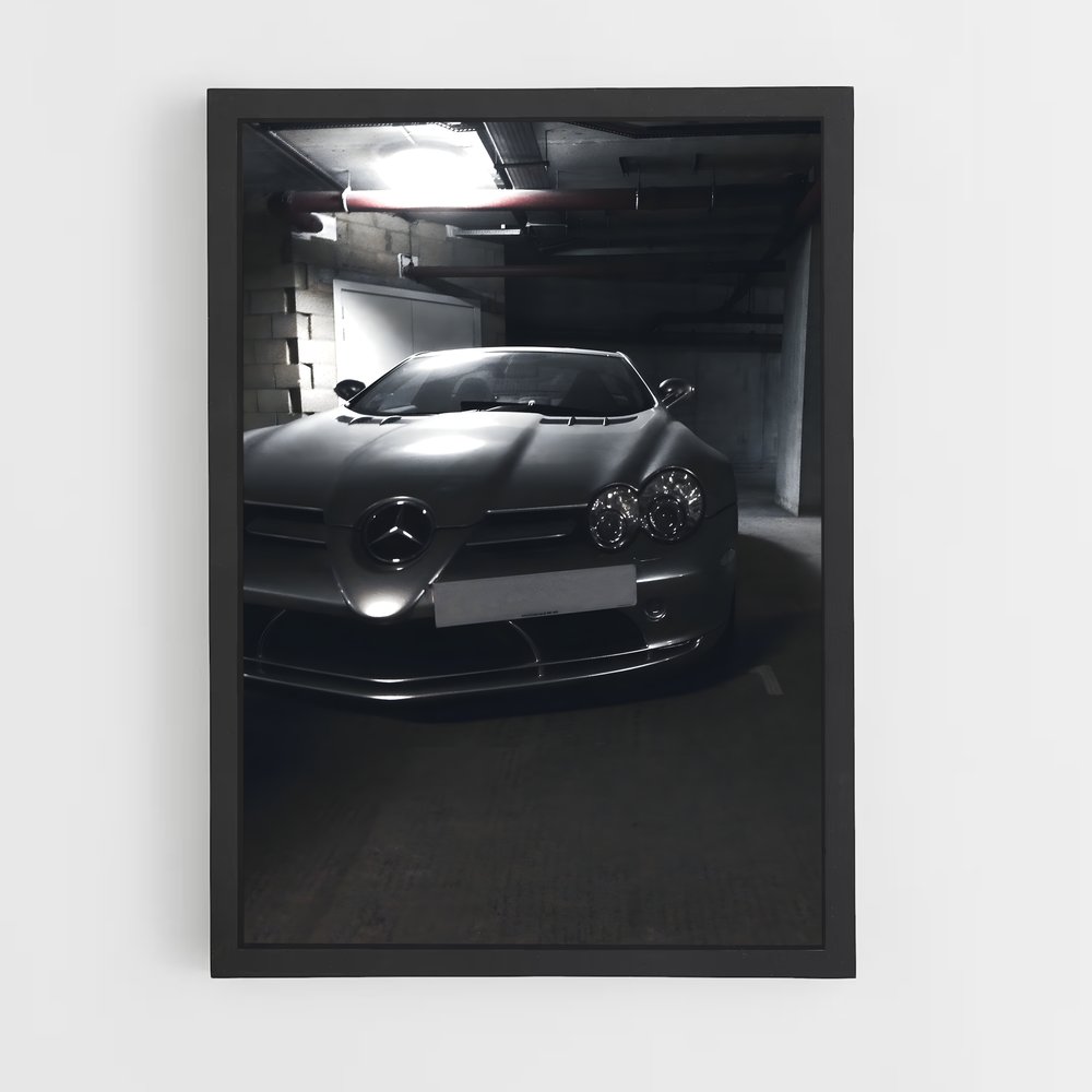 Poster Noir de Performance – affiche Mercedes (vue 2)